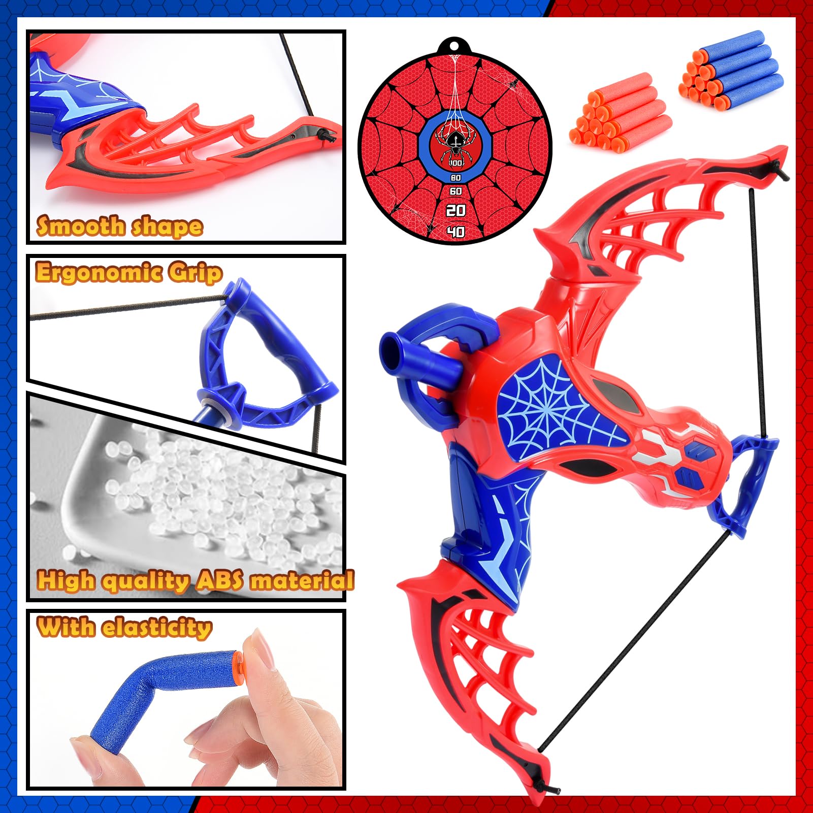 Toyokid Spider Giocattoli per Bambini 3 4 5 6 7 8 Anni Ragno Freccia e Arco Giocattoli 3-7 Anni Ragazzo Regalo 3-8 Anni Spider Giochi all'aperto per Bambini 3-8 Anni Giochi Bambini Regali Pasqua