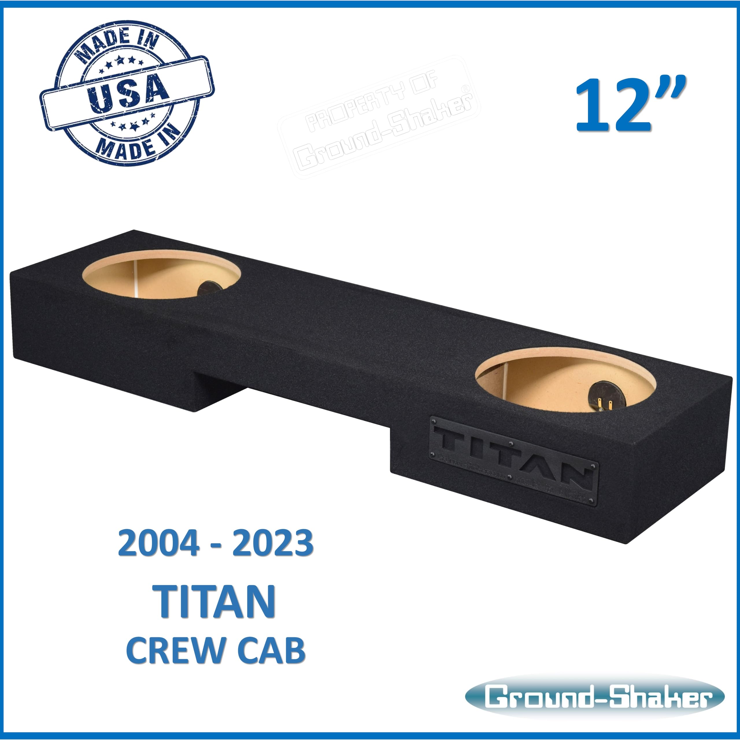 Titan Crew Cab 2004-2024 Dual Sealed Subwoofer Enclosure Sub Box (12