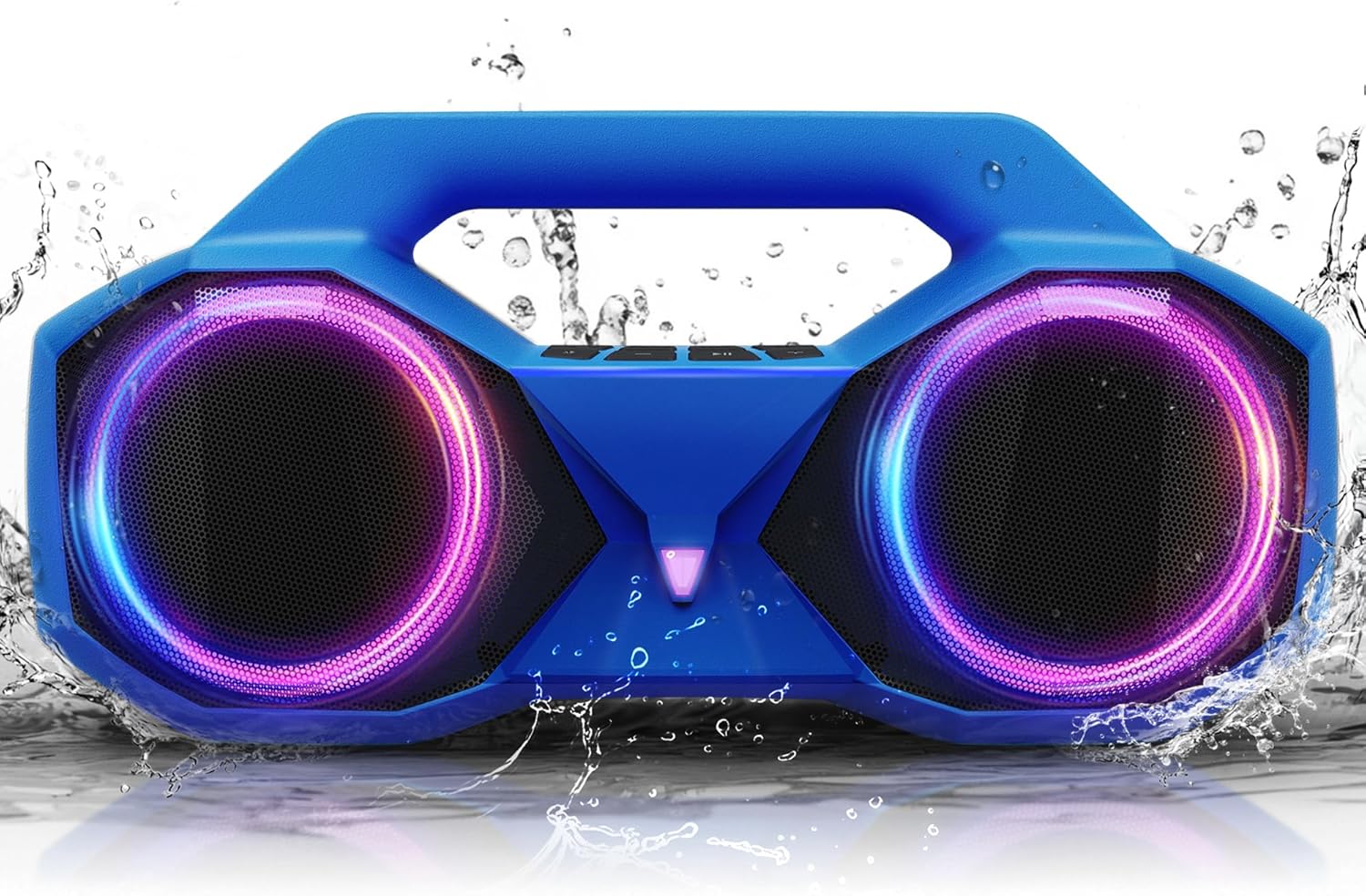 Bluetooth Speaker 80W(Peak)Loud with Bass, 20H Playtime, IPX7 Waterproof, RGB Lights, TWS, Large Portable Wireless Speakers for Outdoor, Home, Party, Pool, Beach, Tailgating, Gym, Work, Gifts (Blue)