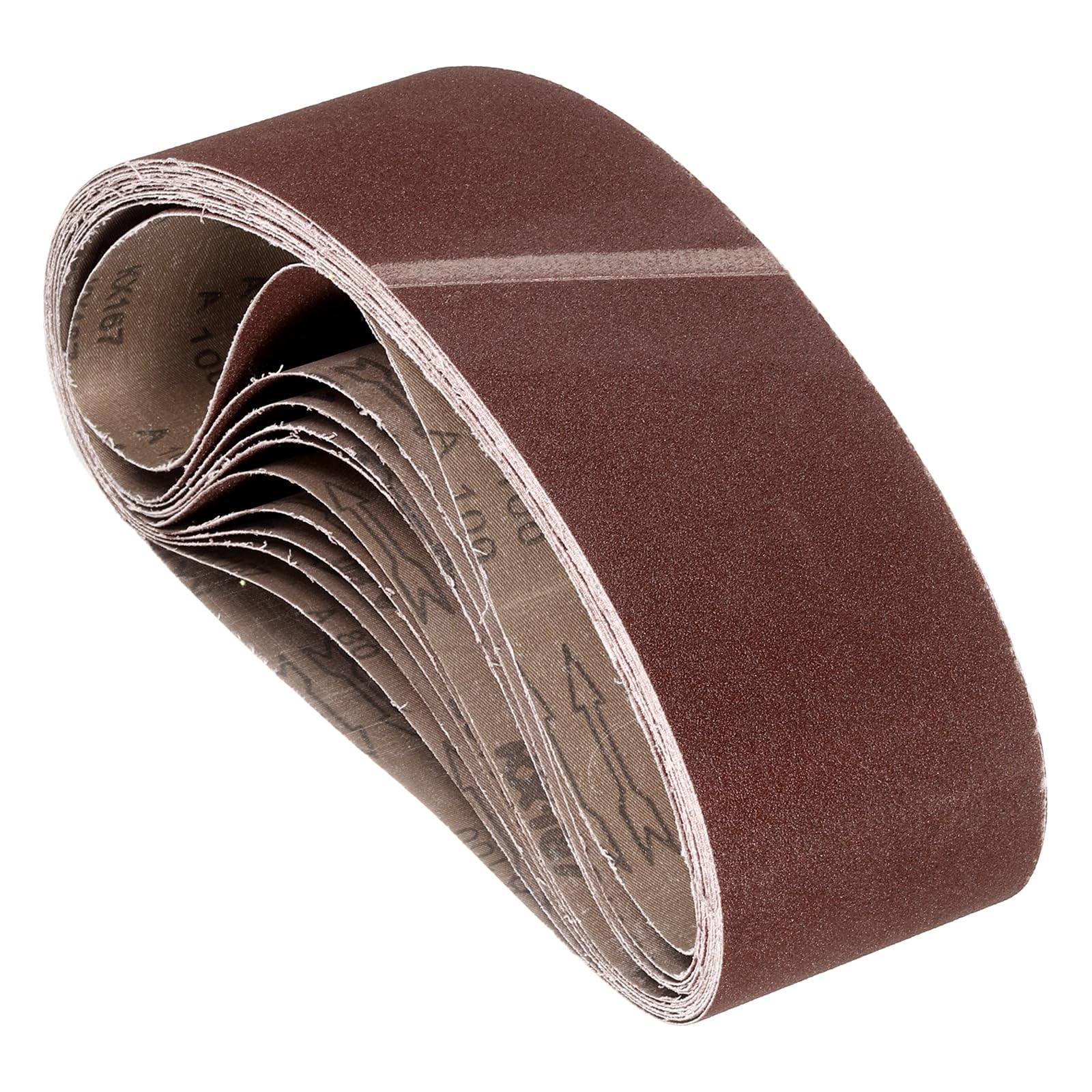 10 Pcs Sanding Belts 6 x 48 Inch 100 Grit Aluminum Oxide