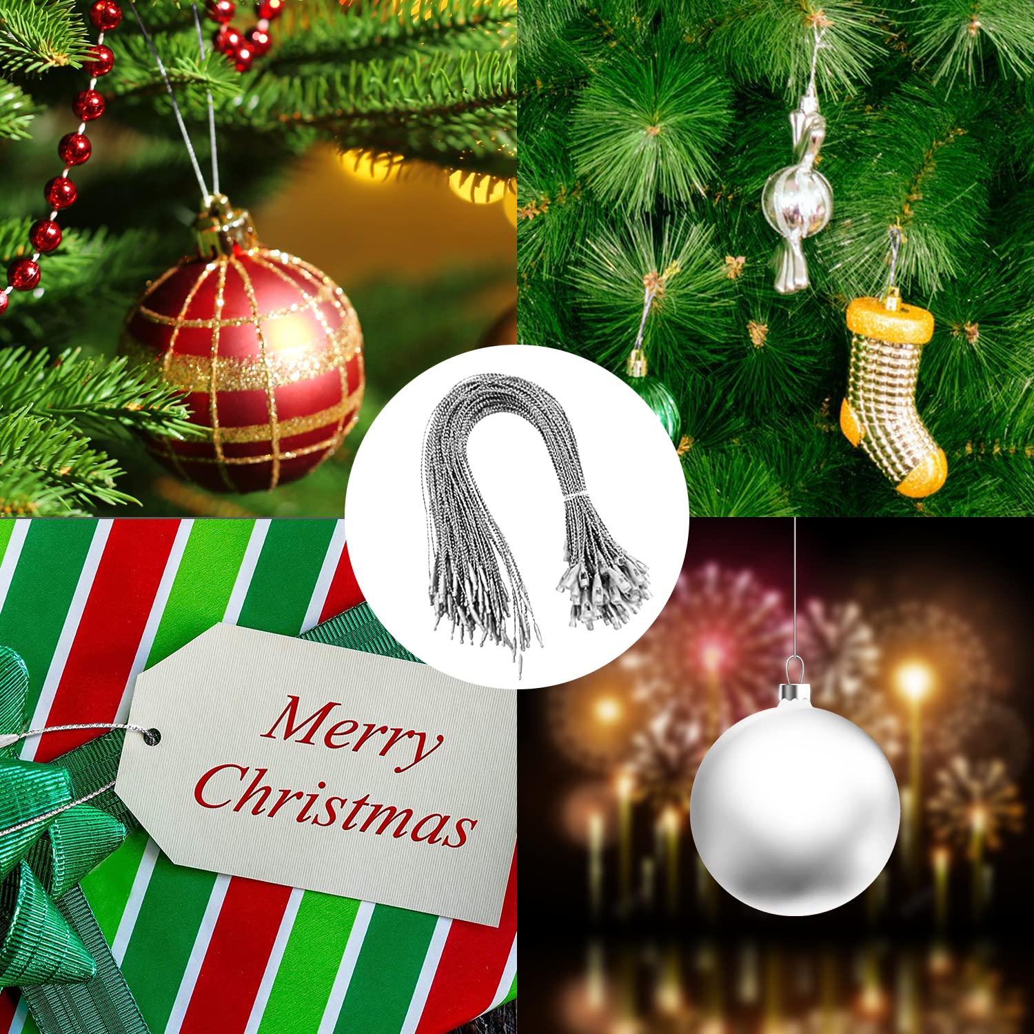 200pcs Christmas Ornaments String Hanger Green Precut Ribbon Hook for Christmas Tree Ornament Decorations with Snap Fastener 200pcs Christmas Ornaments String Hanger Green Precut Ribbon Hook for Christmas Tree Ornament Decorations with Snap Fastener