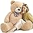 Toys Studio Giant Teddy Bear Plush Stuffed Animals for Girlfriend or Kids 47 Inch, (Light Brown)