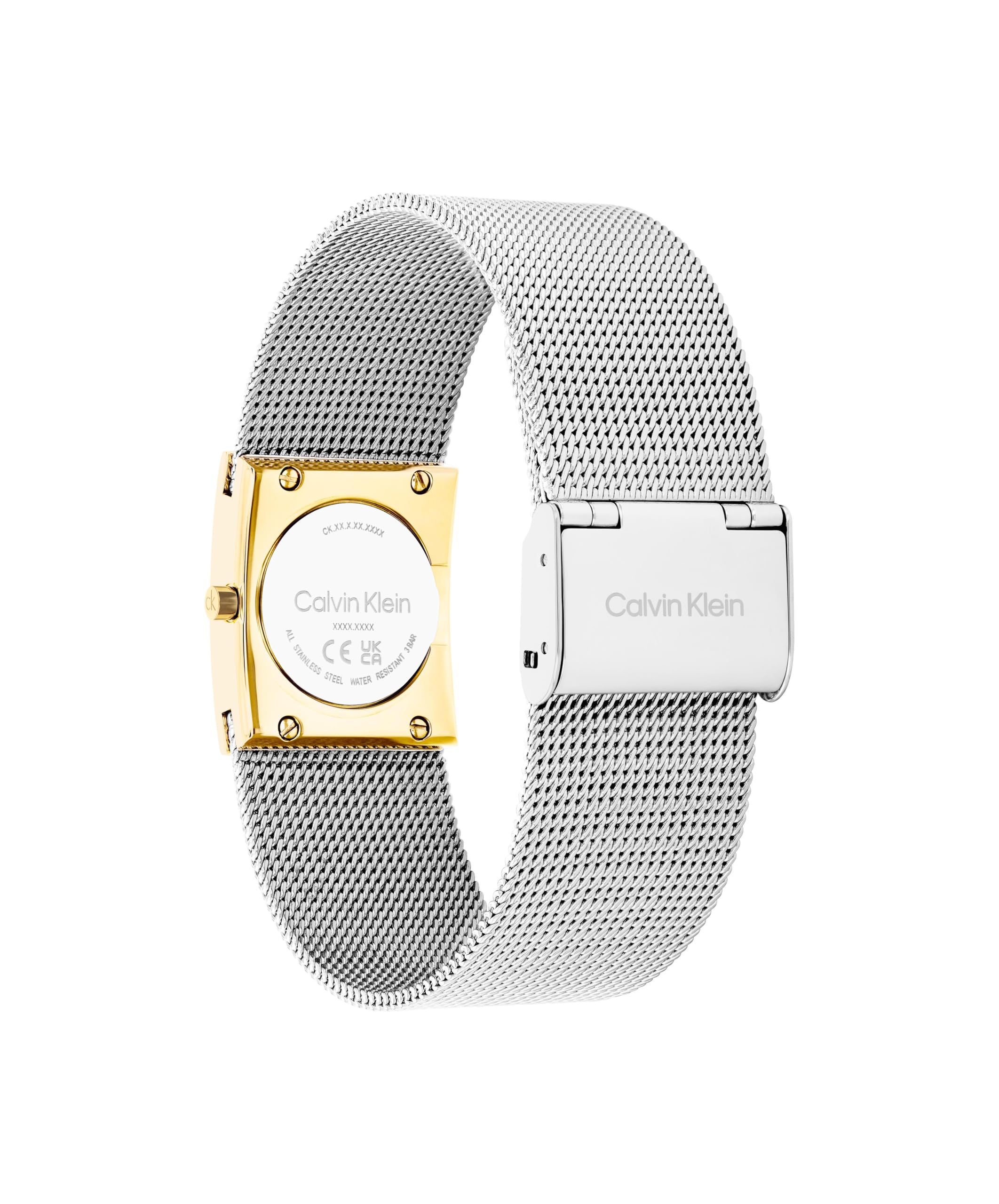 Calvin Klein Reloj Analógico de Cuarzo para Mujer Colección CK Pulse Collection con Correa de Malla de Acero Inoxidable
