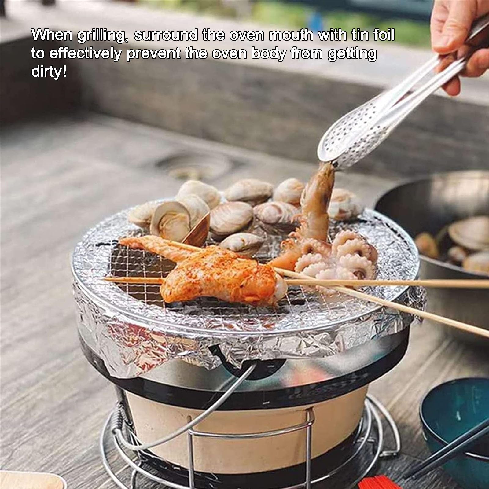 Przenośny japoński ceramiczny grill na węgiel drzewny okrągły design z metalowym rusztem beżowy 27 x 27 x 17 cm idealny na kemping i gotowanie w domu sprzęt do grillowania na świeżym powietrzu