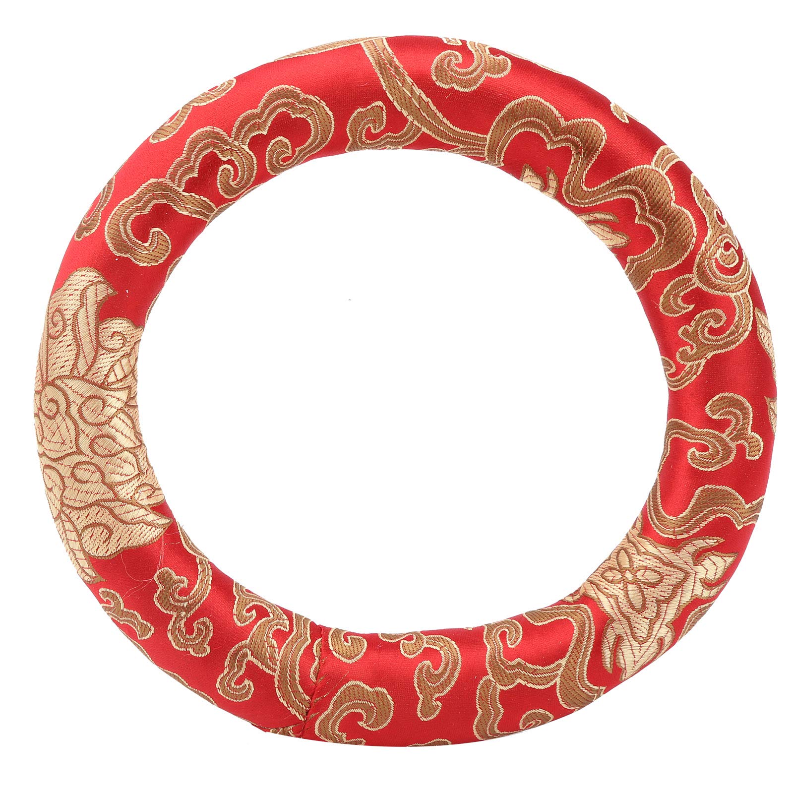 Cuscino per Campana Tibetana, Cucito a Mano in Broccato di Seta, Cuscino per Ciotola ad Anello Rotondo, Accessori Musicali per Regali Decorazione Meditazione Yoga