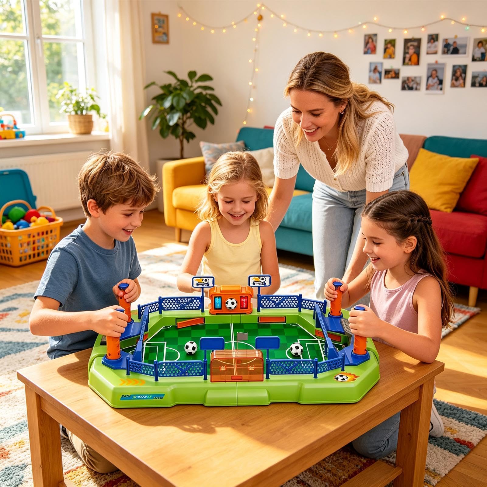 Calcio Balilla Mini Giochi 2 Giocatori Famiglia Desktop Sport