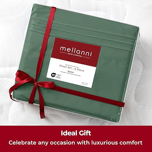 Miniatura 6 de Mellanni Juego de sábanas Split King  7 piezas de la colección icónica  Sábanas suaves y refrescantes  Bolsillo profundo de hasta 16 pulgadas  7