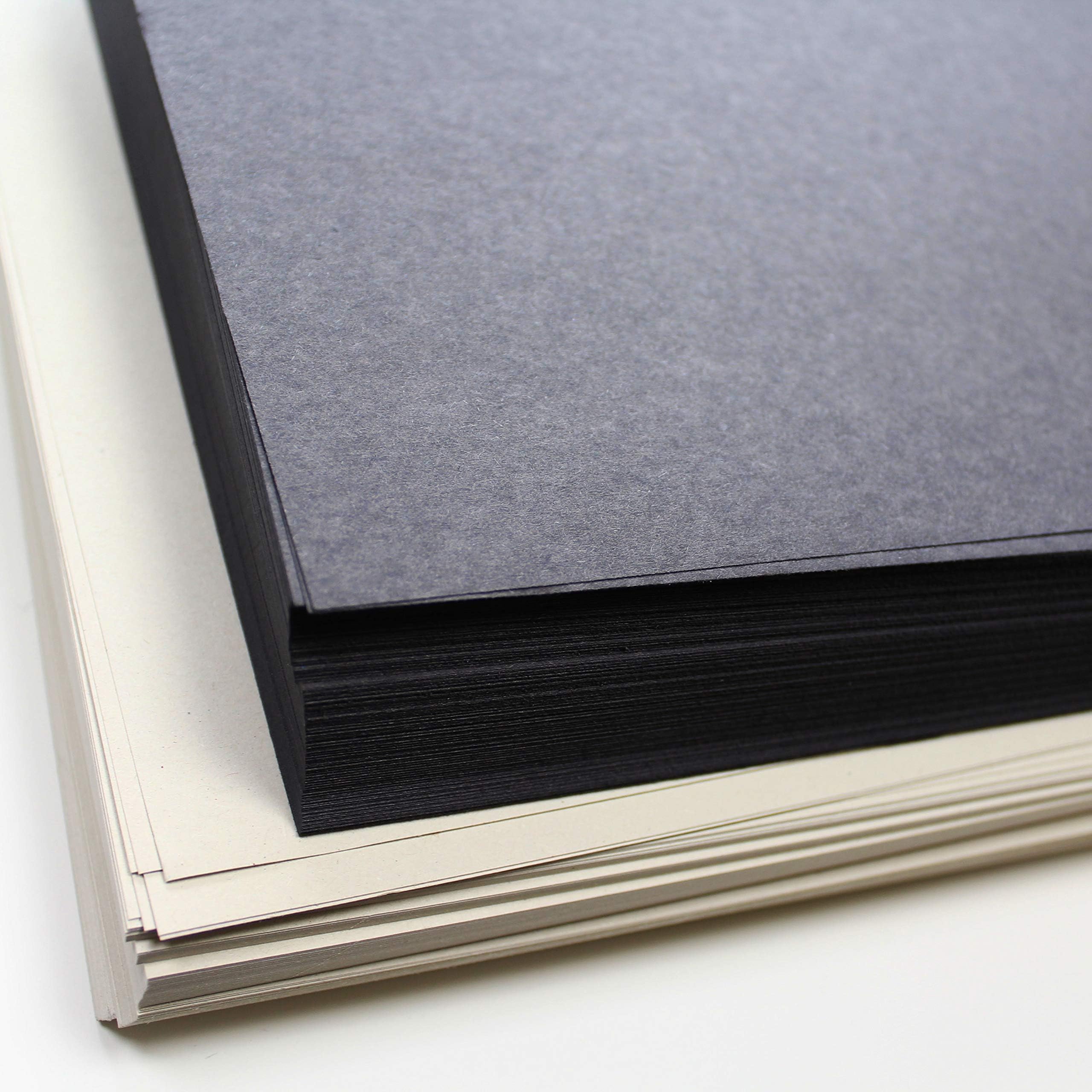 A2 Recycled Black & White Sugar Paper 100gsm Pack of 250 Art Sheets by BCreative®
