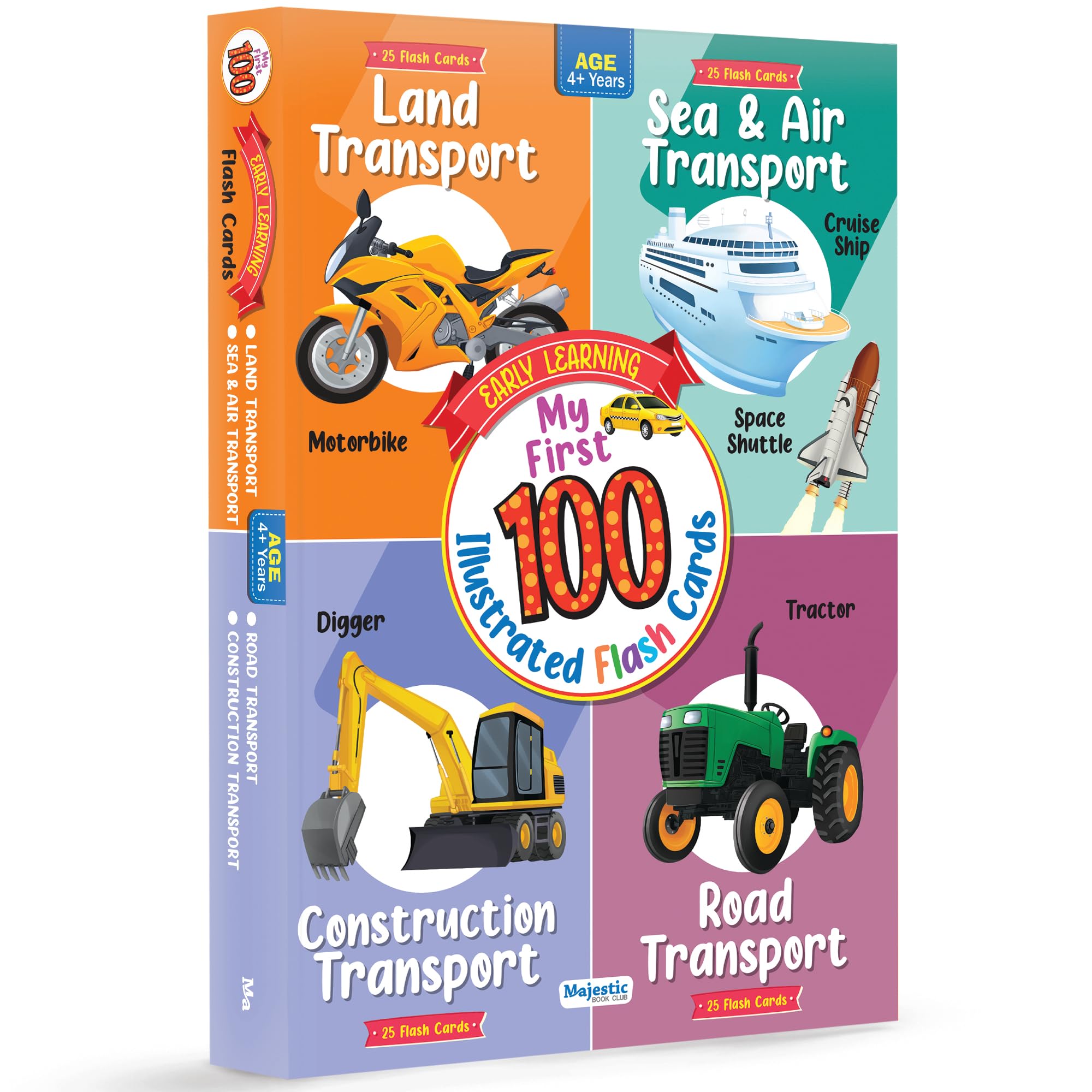 Sponsored Ad - Transport & Vehicle Flashcards for Kids | 100 Premium Early Learning Language_Skills Flash Cards | Fun & Easy Way to Learn for Babies and Toddlers Ages 1-6