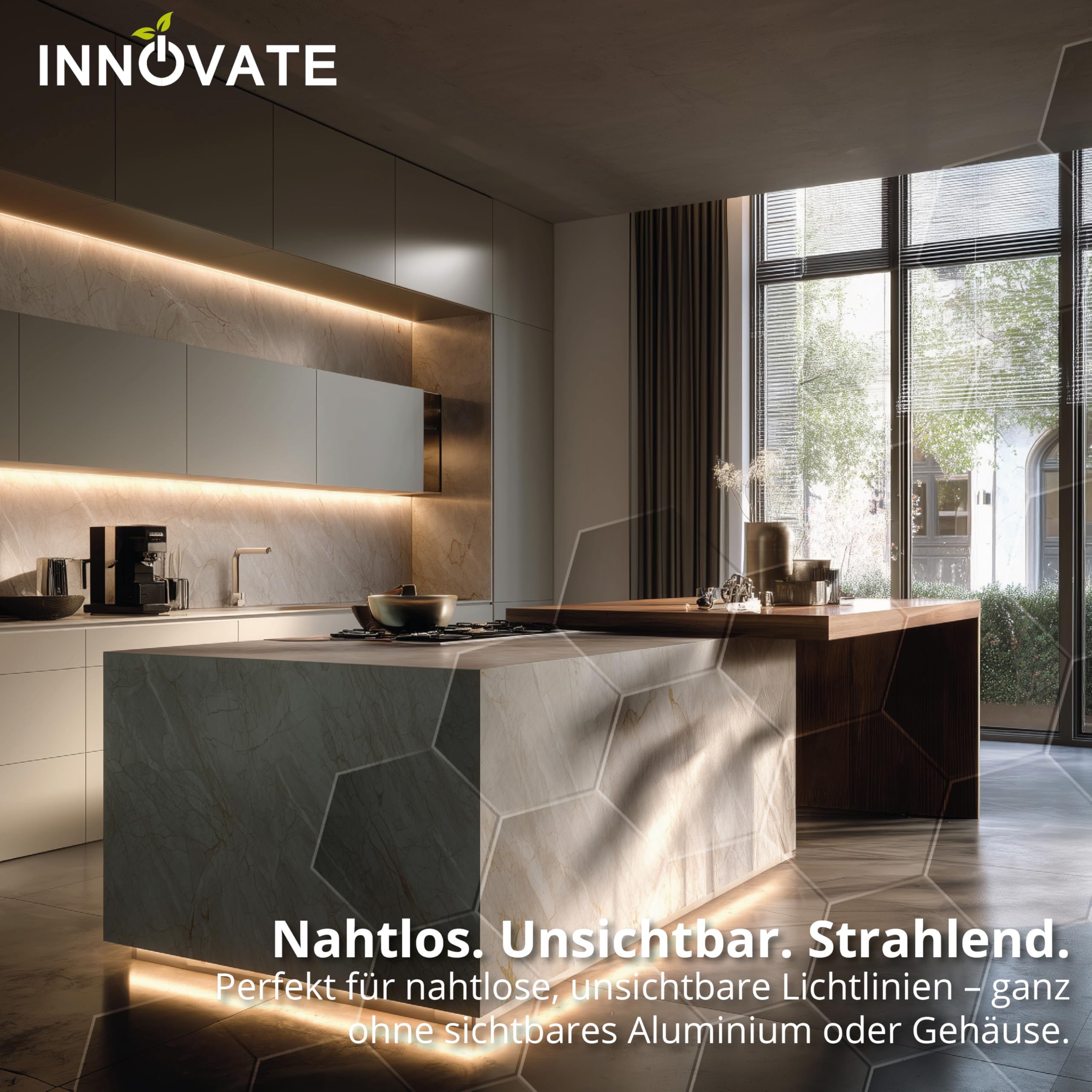 INNOVATE LED Leiste Aluminium Silber-Milchig [6x1m Einbauprofil E-12 STANDARD Aluprofil LED Streifen Set] U Profil Aluminium Indirekte Beleuchtung I Lichtleiste Deckenleisten