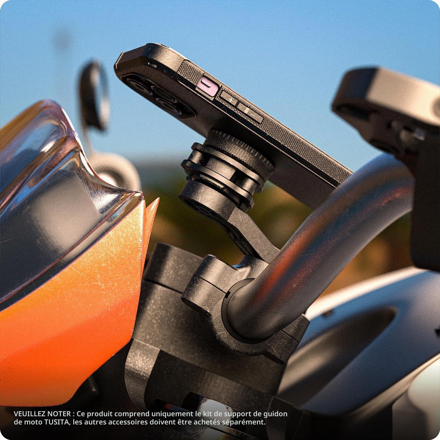 TUSITA Support Téléphone Moto Compatible avec Quad Lock Smartphone Coque