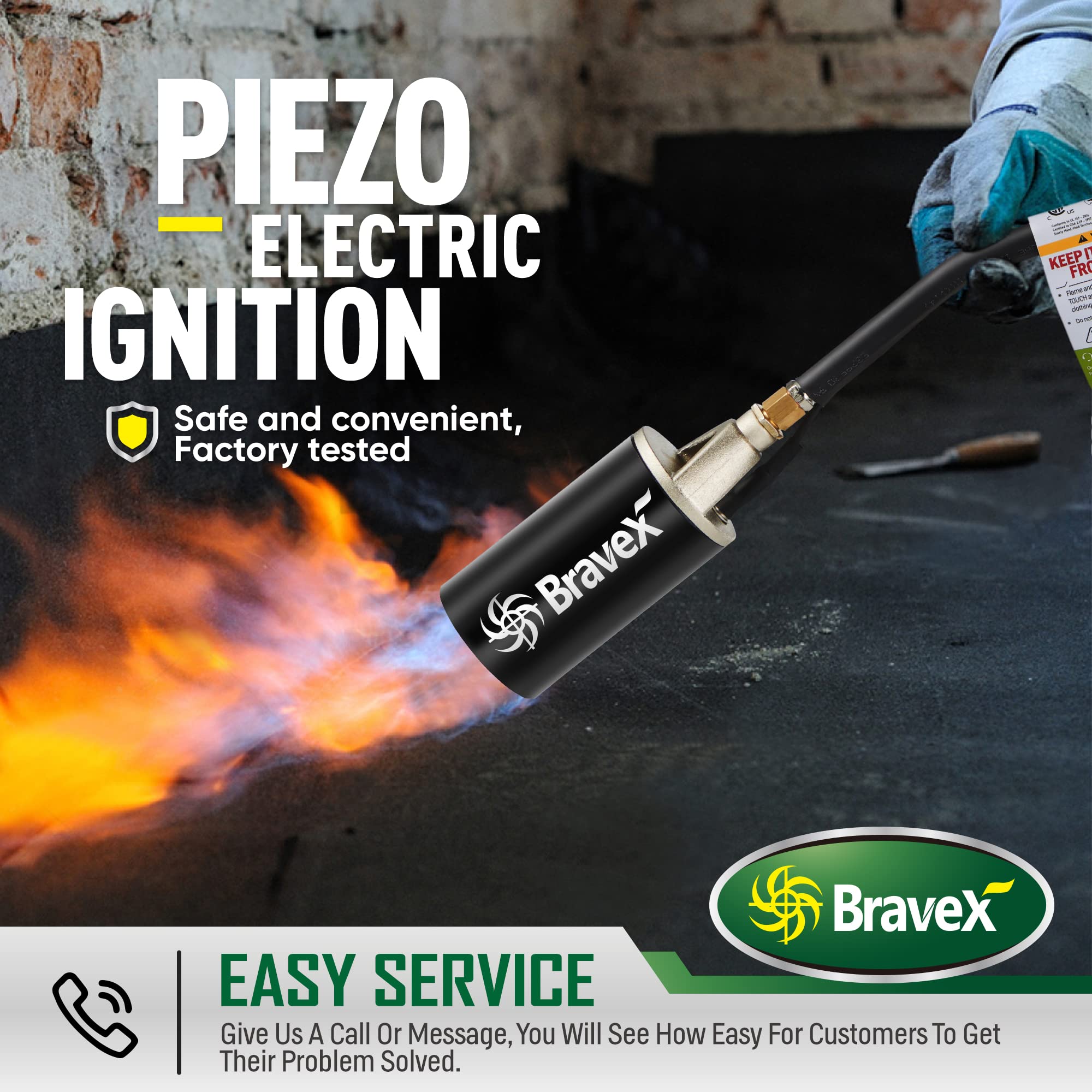 Buy Bravex Propane Torch Weed Burner Torch with Piezo Ignition High