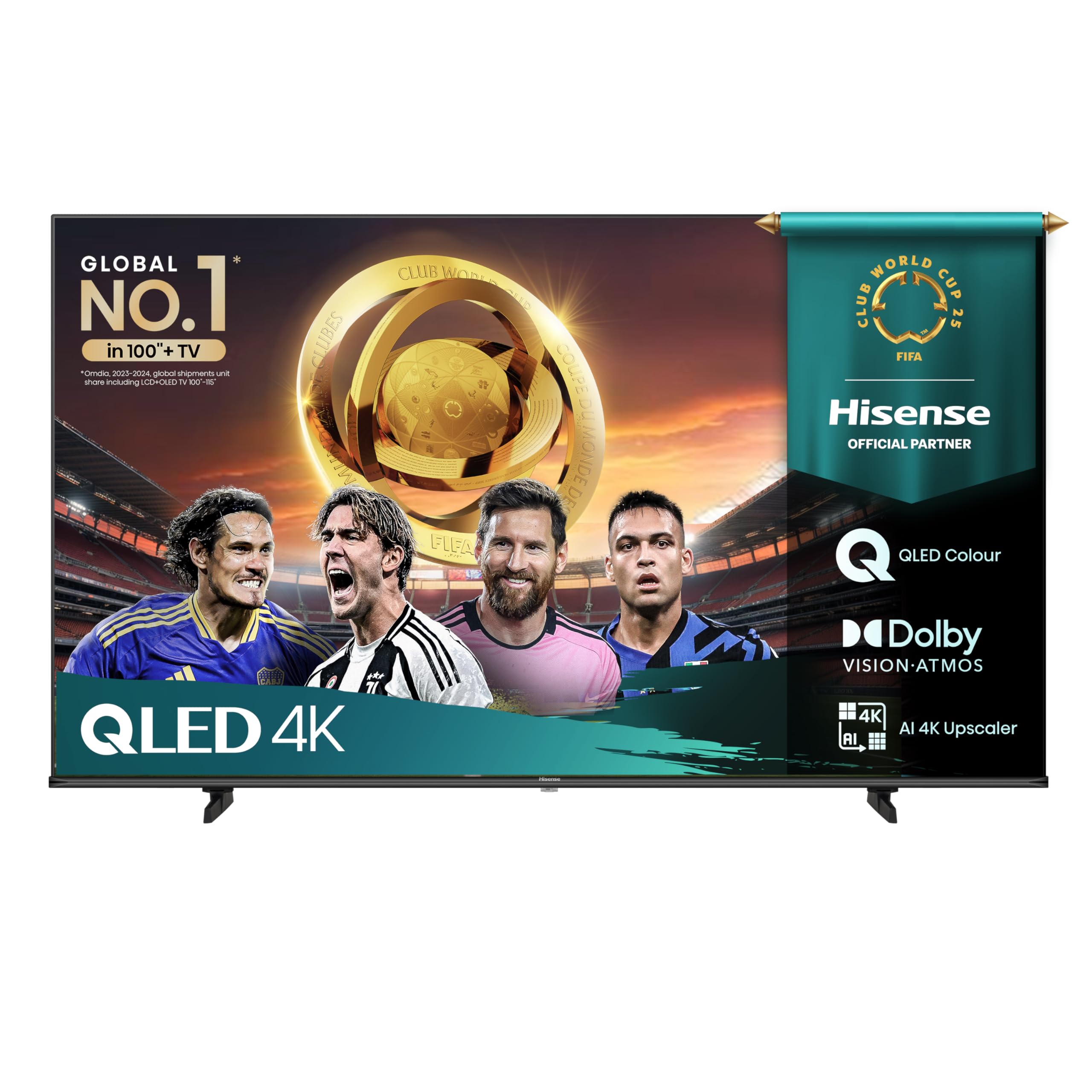 Hisense TV 43" QLED 4K 43E78Q Smart TV VIDAA U8 Dolby Vision HDR10+ Game Mode Plus Dolby Atmos 60Hz 2025