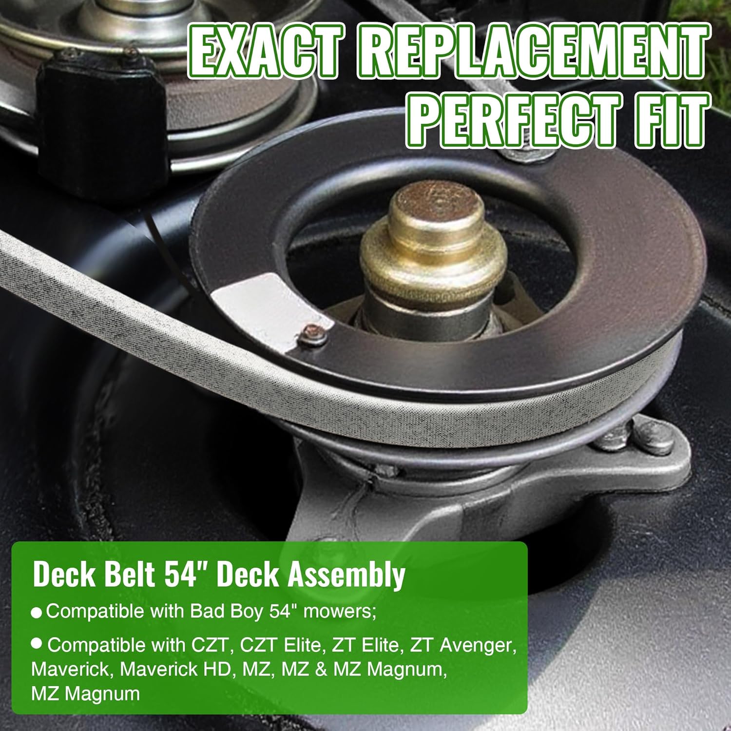 Mower Deck Belt 041-1560-00 Compatible with Bad Boy CZT, ZT, Maverick, and Magnum Series, Durable 54 Deck Replacement Belts, 5/8 x 155.6 Lawn Mower Belt Compatible with John Deere TCU18603