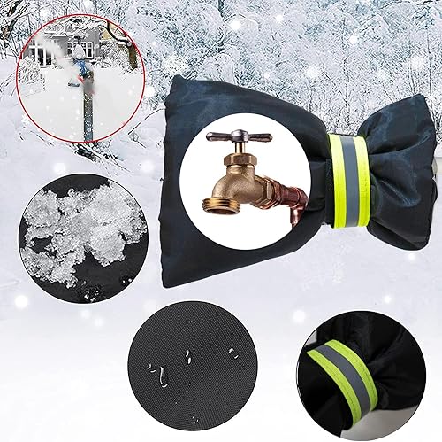Miniatura 4 de Paquete de 3 fundas para grifos de exterior para invierno de 8.4 x 6.8 pulgadas, fundas para mangueras para protección contra la congelación en