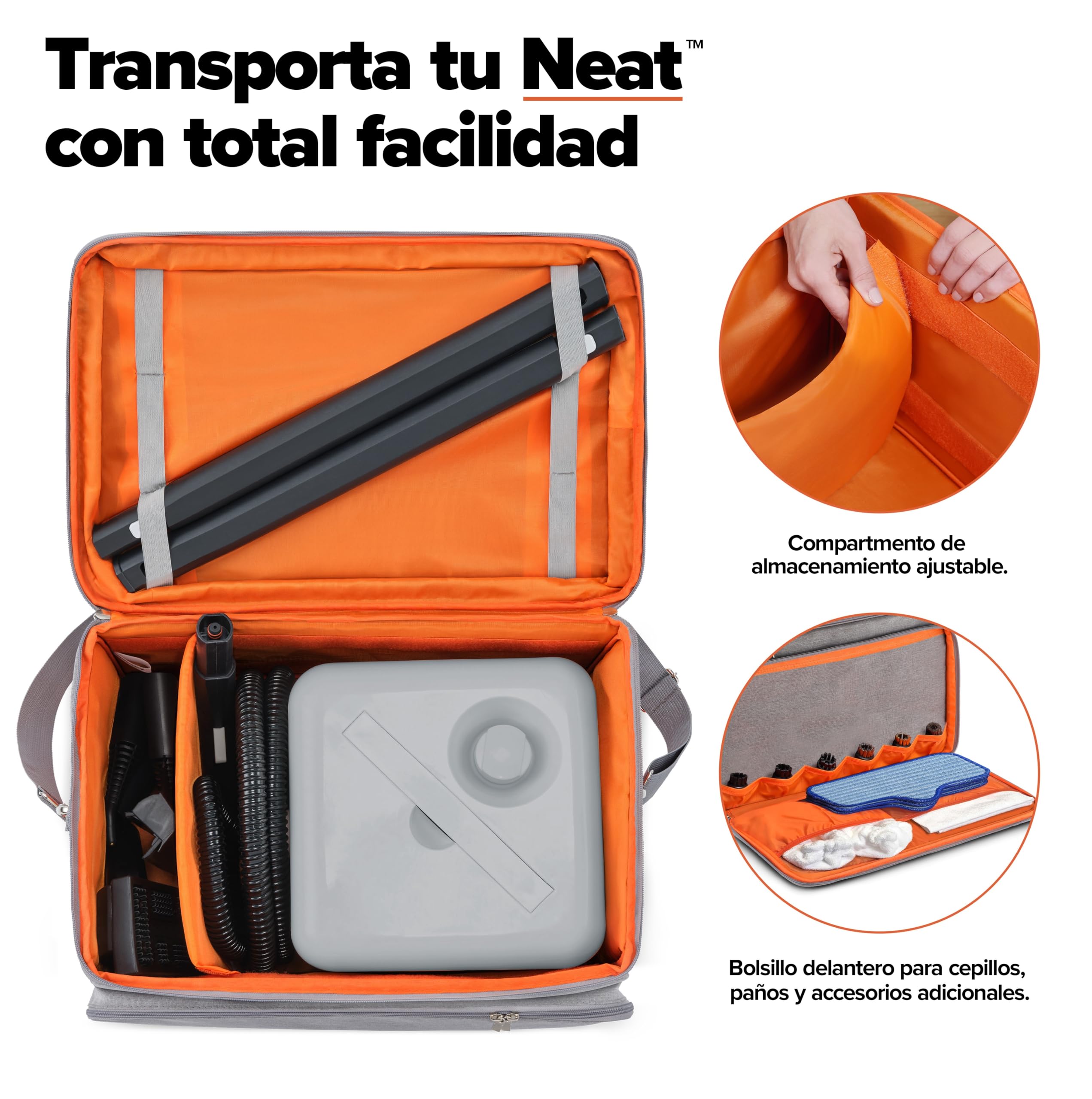 Dupray Neat Plus Limpiador a Vapor – 18 Accesorios, Vapor Potente sin Químicos, Limpieza Profunda para Suelos, Sofás, Cocina, Baño y Coche