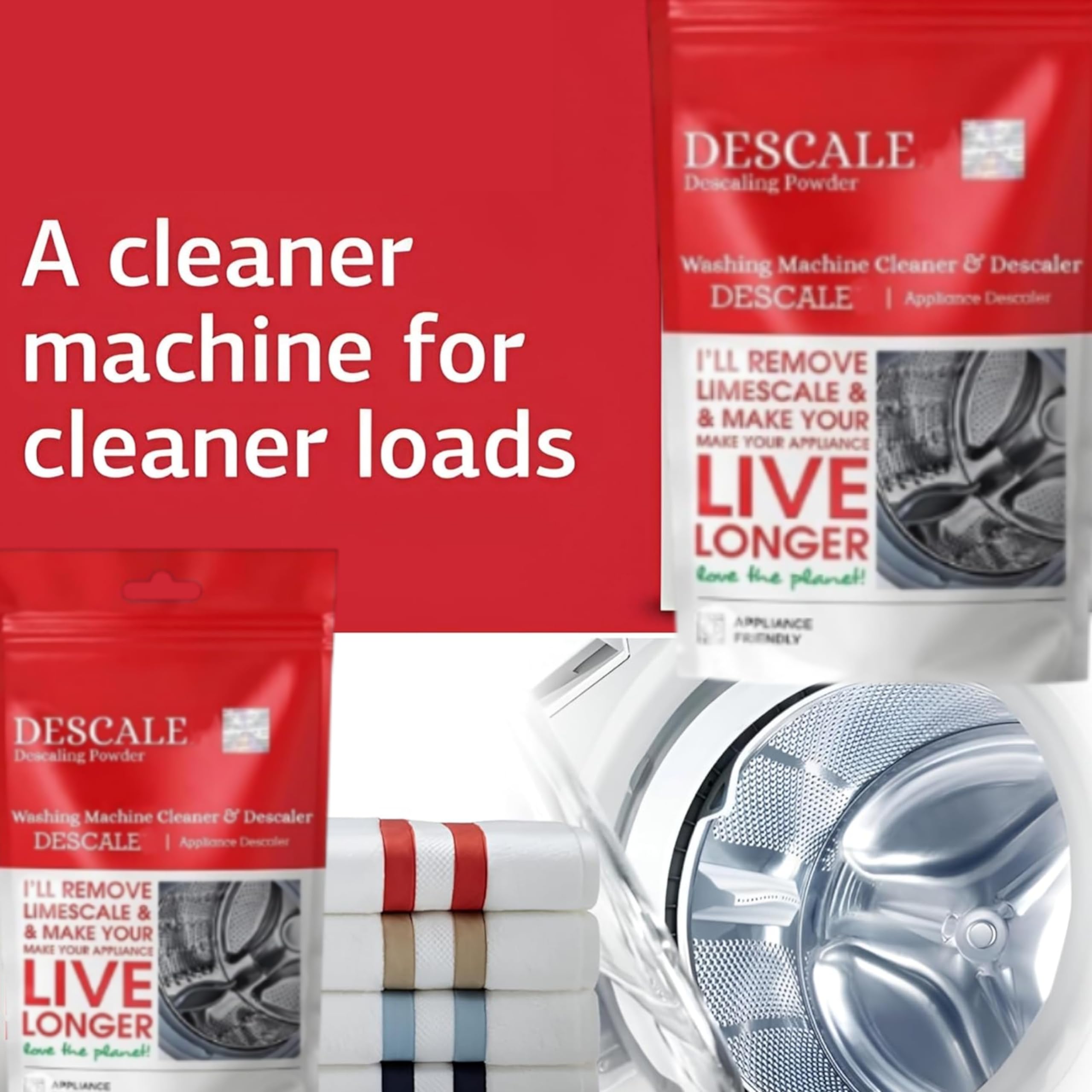 Washing Machine Drum Cleaning Powder Descaling Powder For Top & Front Load compatible with IFB ESSENTIALS DESCAL Washing Machine Washing & Drum Cleaner Scale Remover (Pack of 1) 1