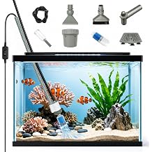 30W Aquarium Vacuum Gravel Cleaner, 6-in-1 Electric Fish Tank Siphon