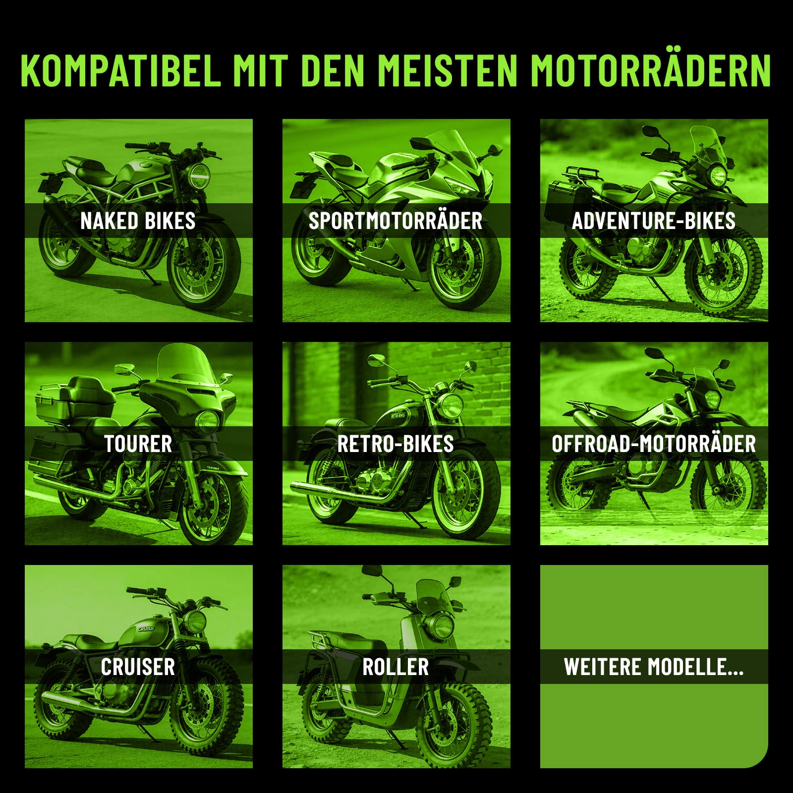 Sistema di controllo della pressione degli pneumatici TPMS per moto, connessione wireless Bluetooth 5.0, visualizzazione della pressione degli pneumatici e della temperatura in tempo reale con allarme