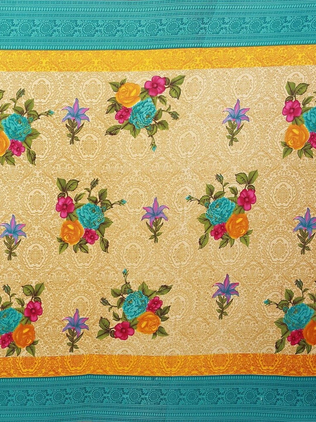 Damskie pomarańczowe sari - 18472590-CVO