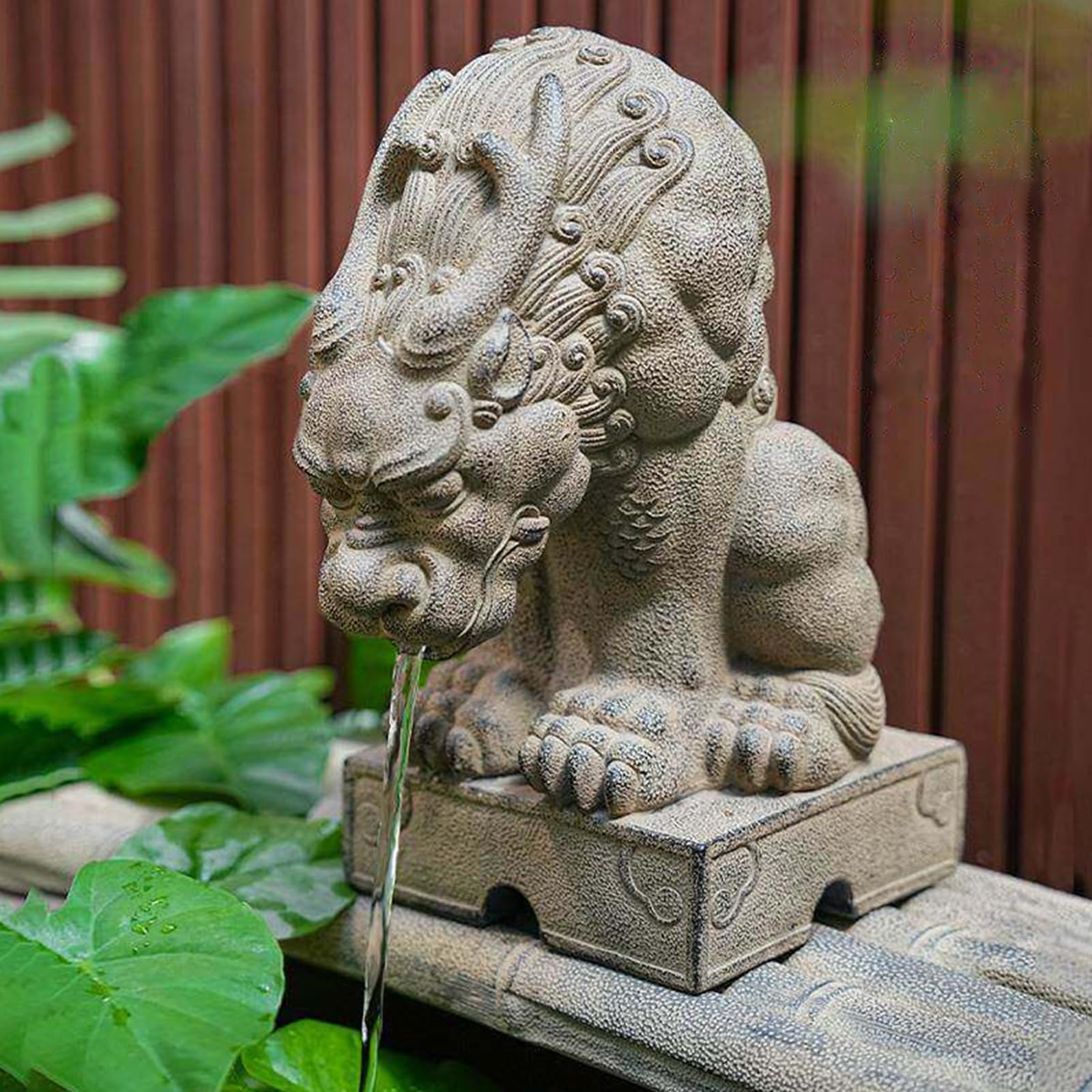 Spitters for Small Ponds, Resin Outdoor Water Feature Animal Pond Fountains, Feature Statue for Garden, Yard, Lawn