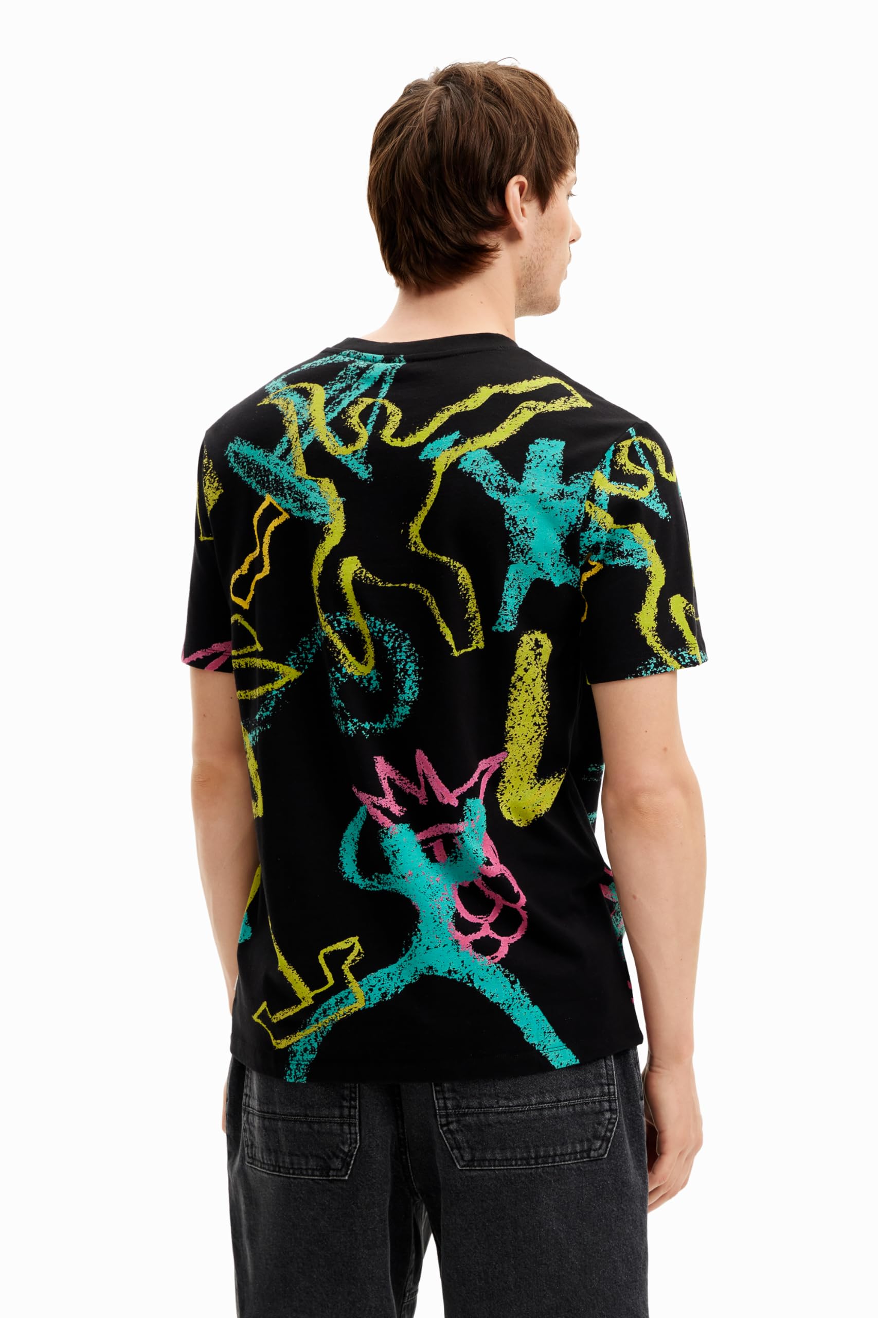 Desigual Camiseta de Manga Corta de Punto para Hombre Camiseta Hombre