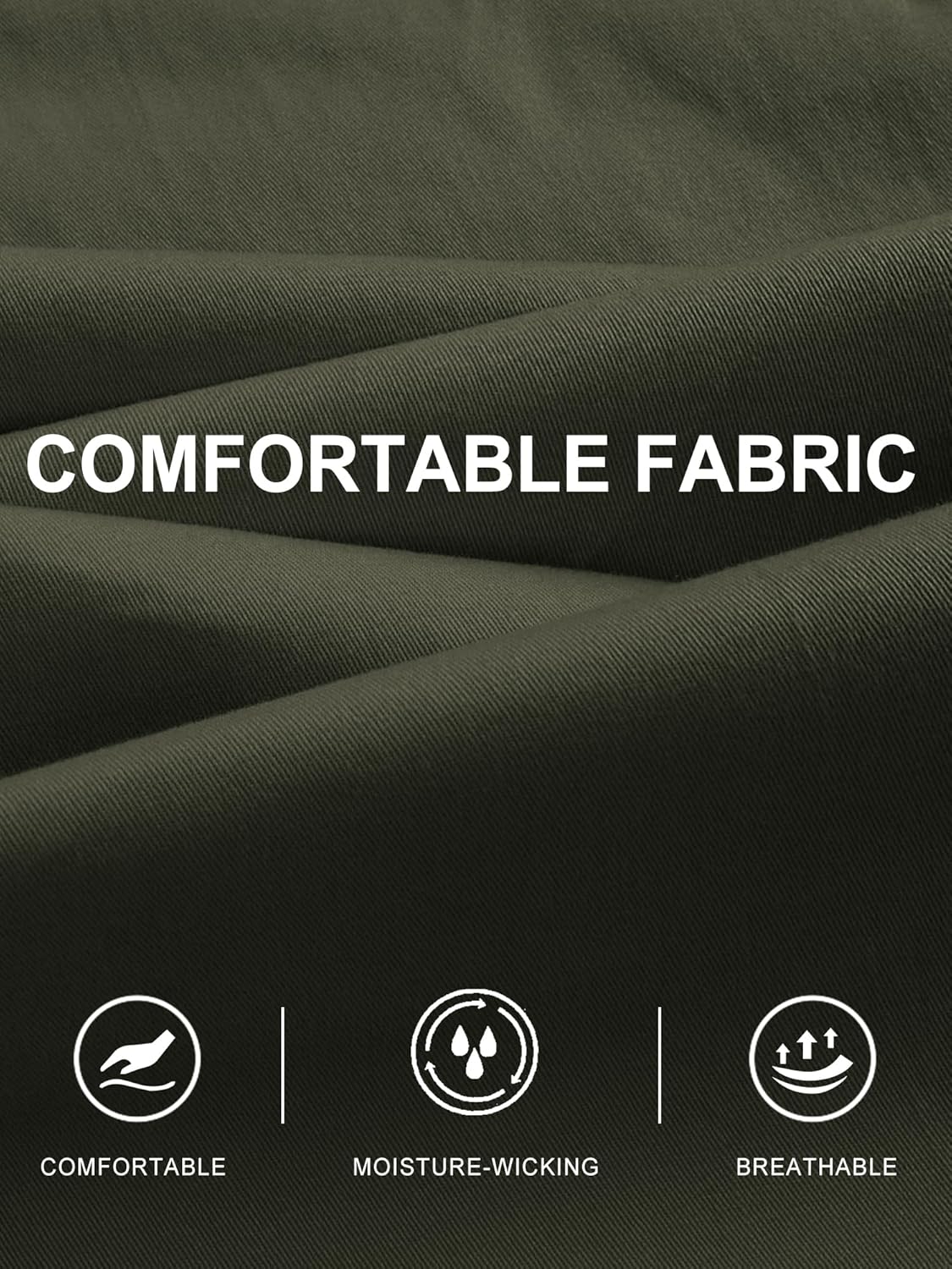 HOTake Men's Casual Cargo Pants Elastic Waist Drawstring Tapered Pants for Men Joggers Hiking Pants with Multi Pockets - Image 5