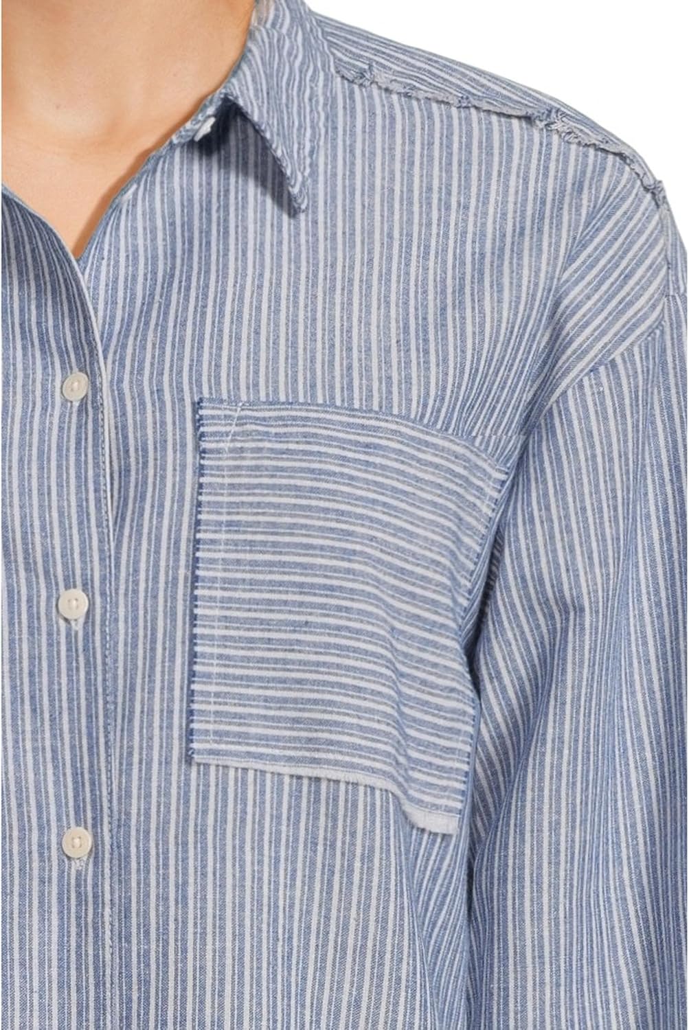 Mod-O-Doc Women's Long Sleeve Striped Oversized Shirt - Image 4