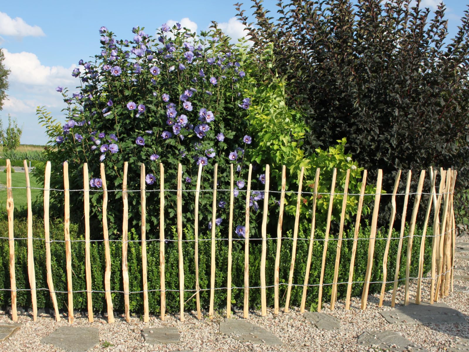 Vallas Para Jardin Valla De Postes De 5 M De Longitud - Espacio De 7-8 Cm -  Jardin De Madera Enrollable Exterior - Vallas De Estacas Avellana -  Decoración Para Jardín (90 Valla Jardin Exterior, image size:1600x1200