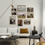 Ocean Canvas Wall Art Prints Decorations Framed Vintage Maritime Scenery Artworks Canvas Prints Bathroom Pictures Farmhouse Office Home Wall Decor