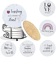 Vista 9 de Regalos para enfermeras para mujeres y hombres – Posavasos de cerámica absorbente con soporte incluido (enfermera divertido), regalo