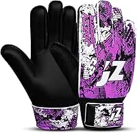 Luvas de goleiro de futebol, luvas de goleiro para salvar os dedos, luvas de futebol 4 mm látex forte aderência proteção da coluna do dedo, luvas de goleiro para crianças jovens