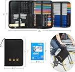 H & B 72 Piece Art Supplies Set, Drawing Sketching Kit with Sketch Book, Professional Art Pencils Set with Case, Watercolor, Graphite, Metallic, Charcoal Pencil for Artists Beginners Adults