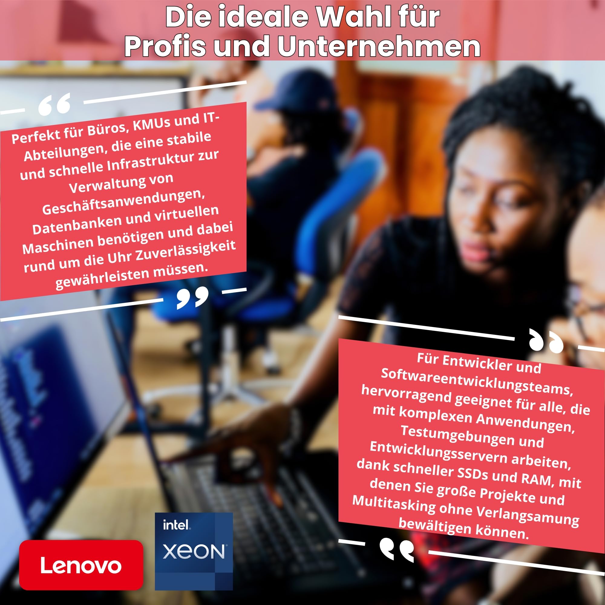 Lenovo ThinkSystem ST50 Server Intel Xeon E-2224G 16 GB ECC RAM 2×1 TB SSD Win Server 2025 Standard Generalüberholt