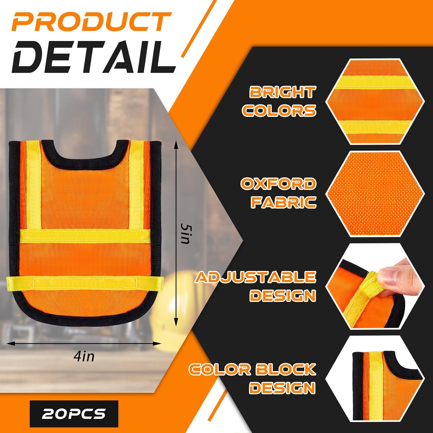 Layhit 40 Pcs Miniature Construction Party Decorations include 20 Mini Safety Hats 20 Mini Safety Vests Construction Themed Birthday Party Favors Cupcake Topper Supplies