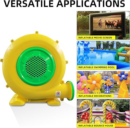 Miniatura 4 de Ventilador de aire de alta potencia de 1100 vatios1.5 HP para inflables grandes, soplador inflable de casa de rebote de GONFLABLE soplador de bomba