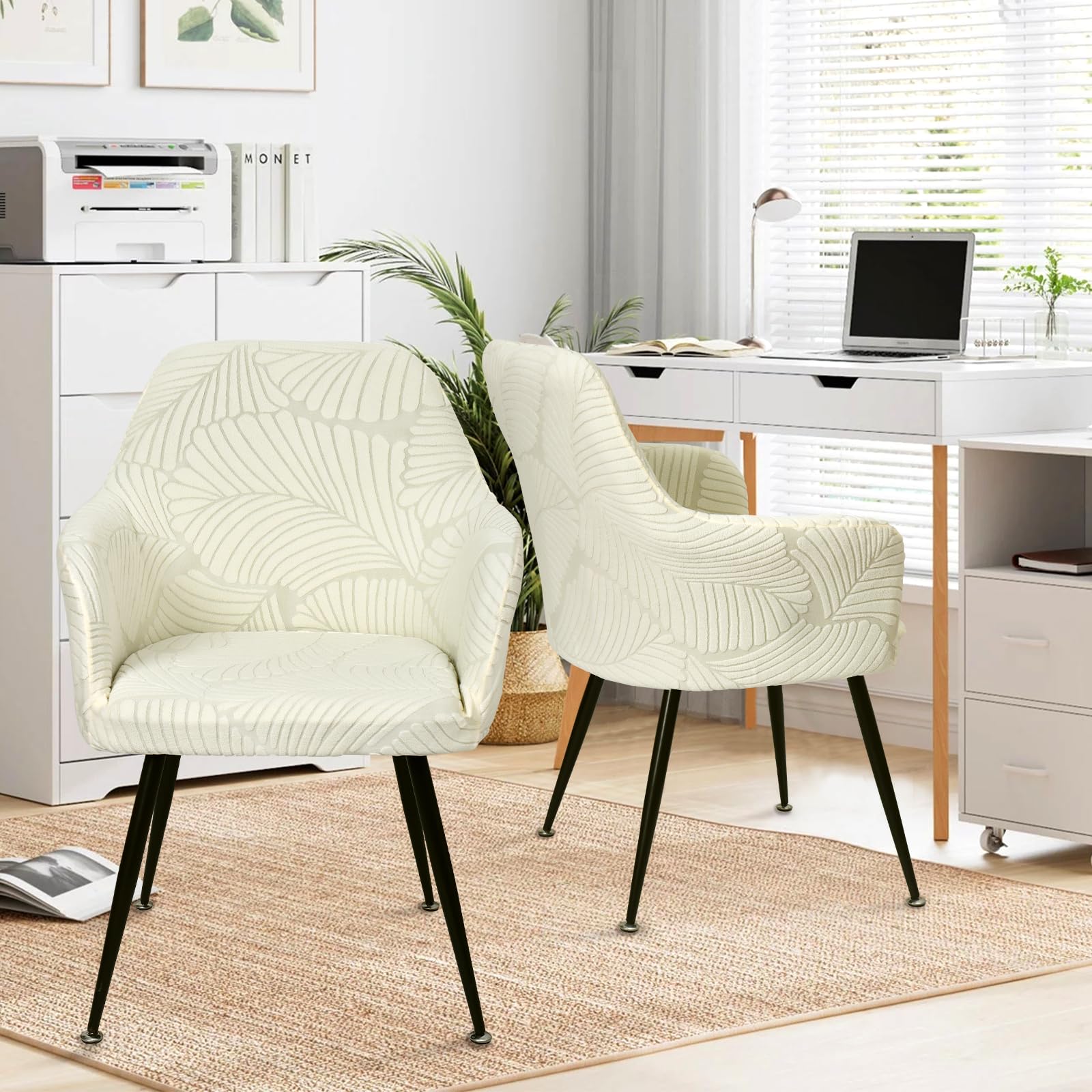 Btstil Set van 2 stoelhoezen met armleuning, stretch stoelhoezen, voor