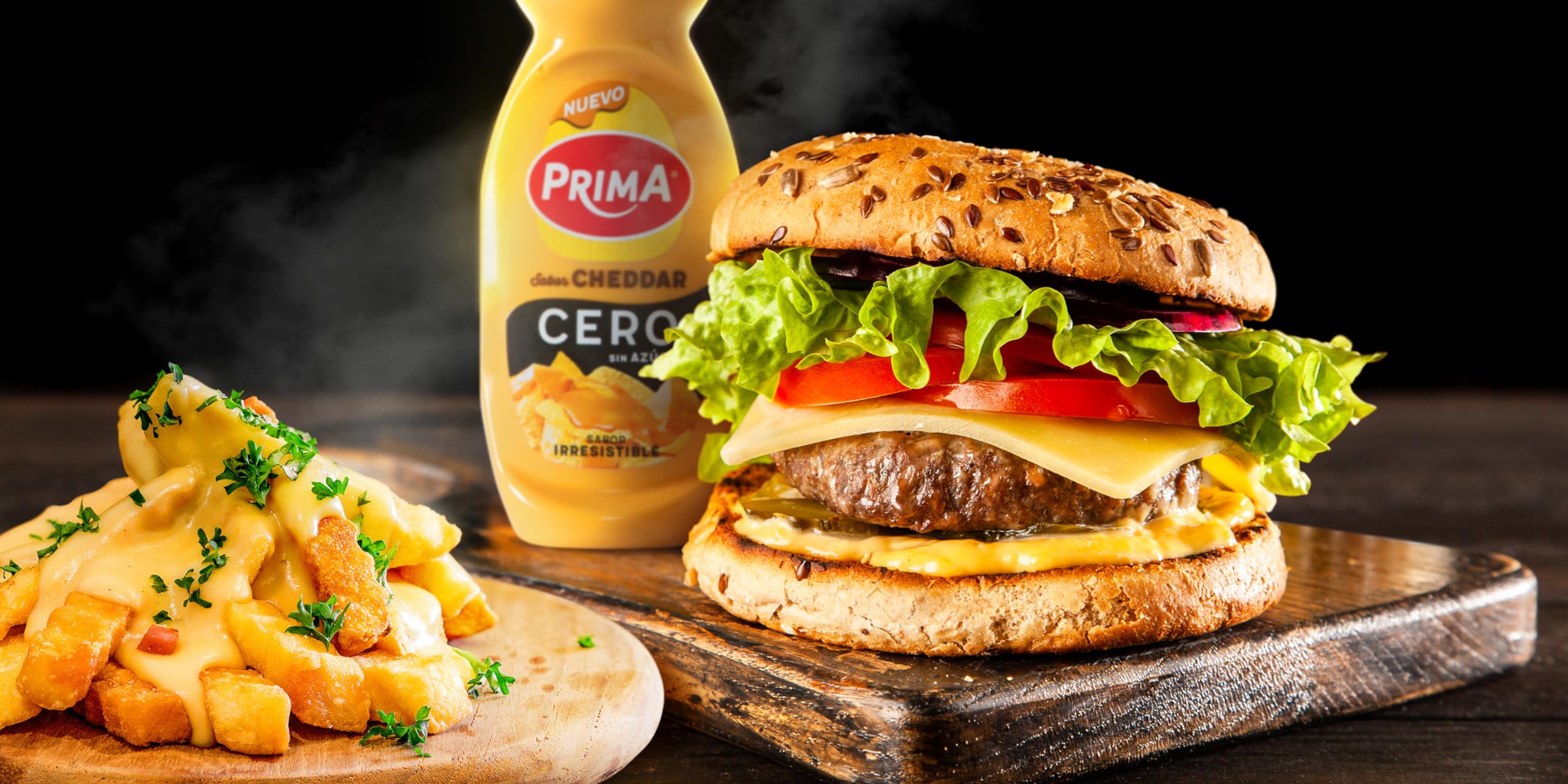 Prima salsa Cheddar Cero 260 gr Sin azúcar añadido