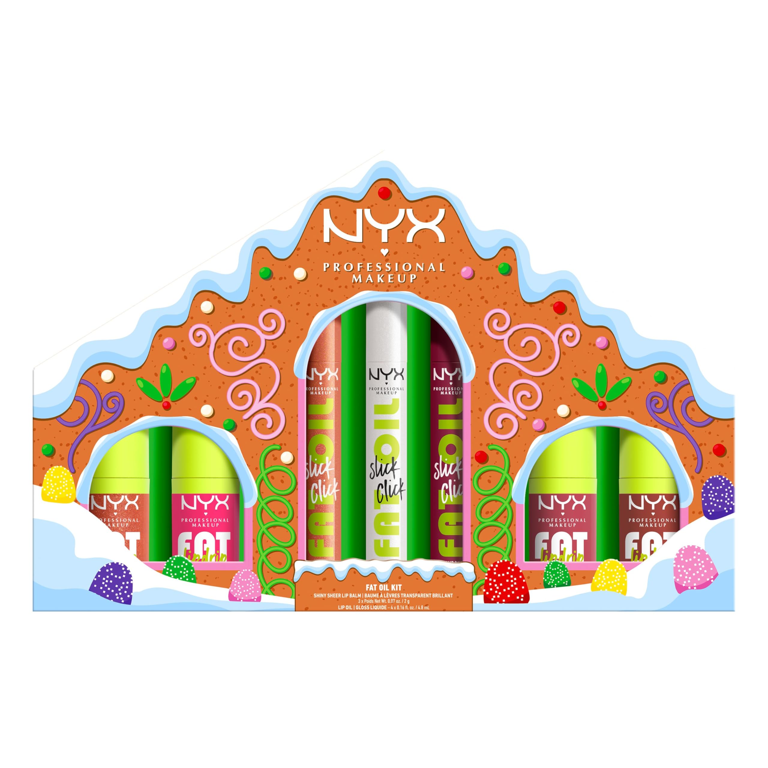 NYX Professional Makeup Fat Gingerbread House-Set Lip Care Collection