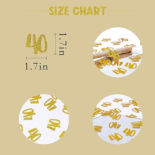 Miniatura 2 de Confeti 40  Confeti de 40 cumpleaños, decoración de fiesta de cumpleaños 40, decoración sobre la colina, confeti de 40 aniversario, confeti de