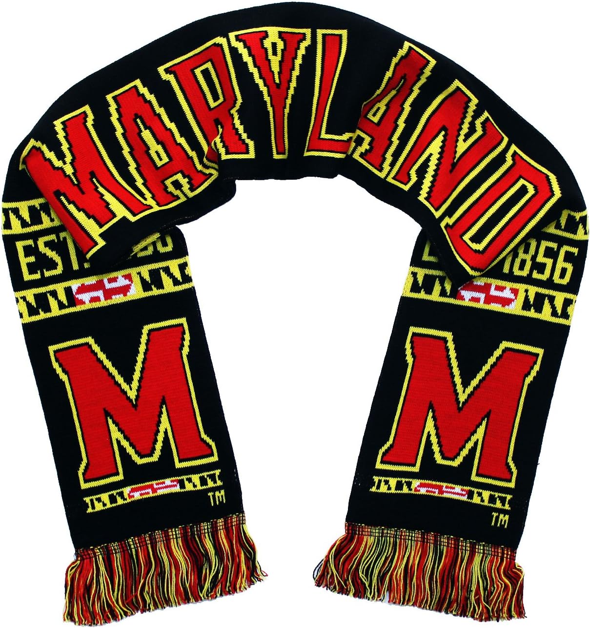 Tradition Scarves Maryland Scarf - Maryland Terrapins Classic Black Knitted