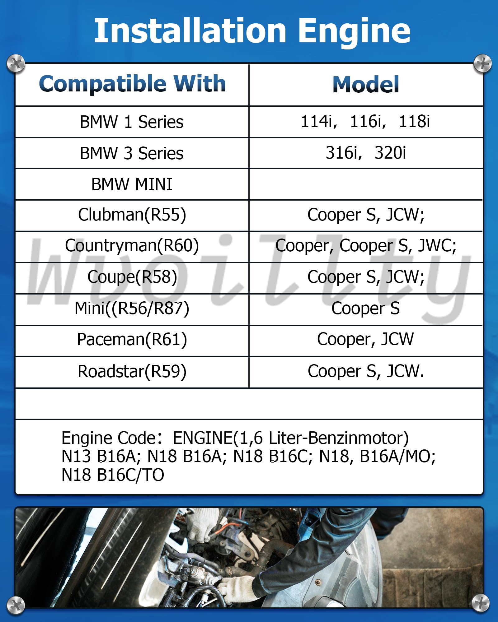 Motor timing tool BMW/MINI N13, N18