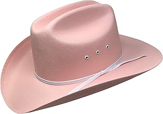 Sponsored Ad - Western Express Kids Pink Cattleman Straw Hat with White Band