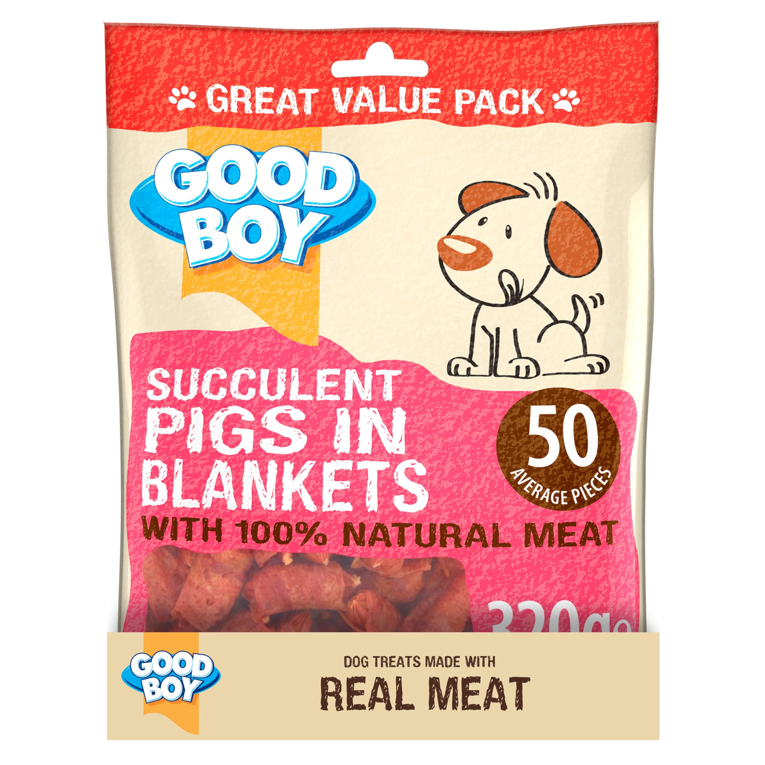 Good Boy Pigs in Blankets - Natural Dog Treats - Wheat Free Recipe - Bulk Box - 6 x 320g, 1 count (Pack of 6) - Image 2