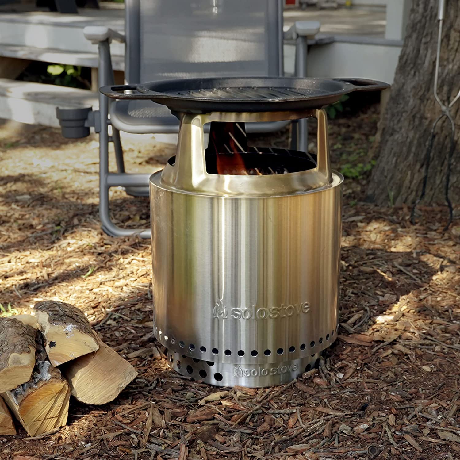 Solo Stove Crogiolo per Braciere Ranger | Crogiolo in Acciaio Inossidabile per un'elevazione di 16,5 cm, Accessorio per Ranger, Peso: 900 g, Diametro (Superficie di Cottura): 29 cm, Altezza: 16,5 cm