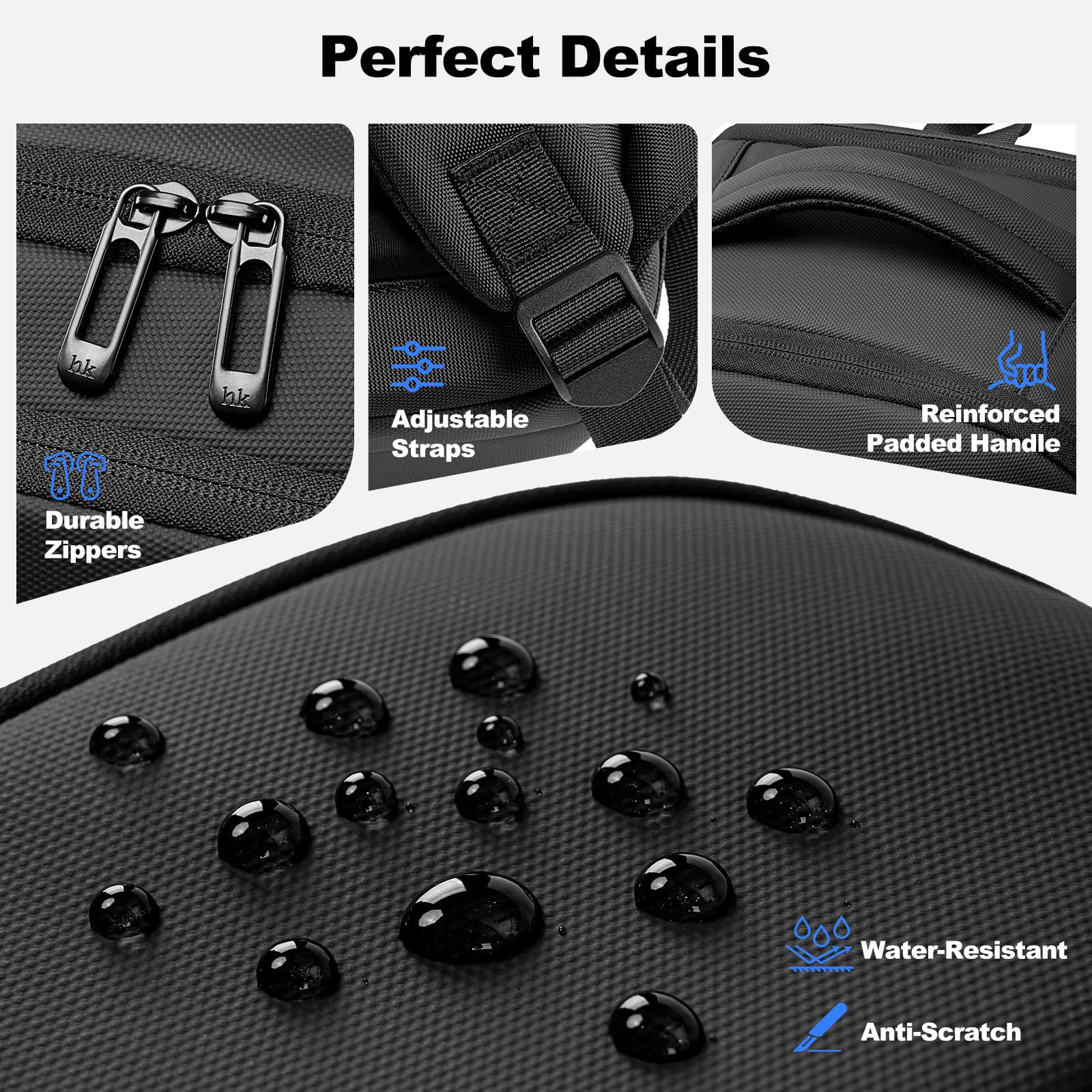 30L Zaino Viaggio Cabina Aereo 40x30x20 per 17.3''Laptop | Zaino Business Uomo con USB A&C, Zaino Porta PC Computer Impermeabile Antifurto per Lavoro Ufficio Università, Nero