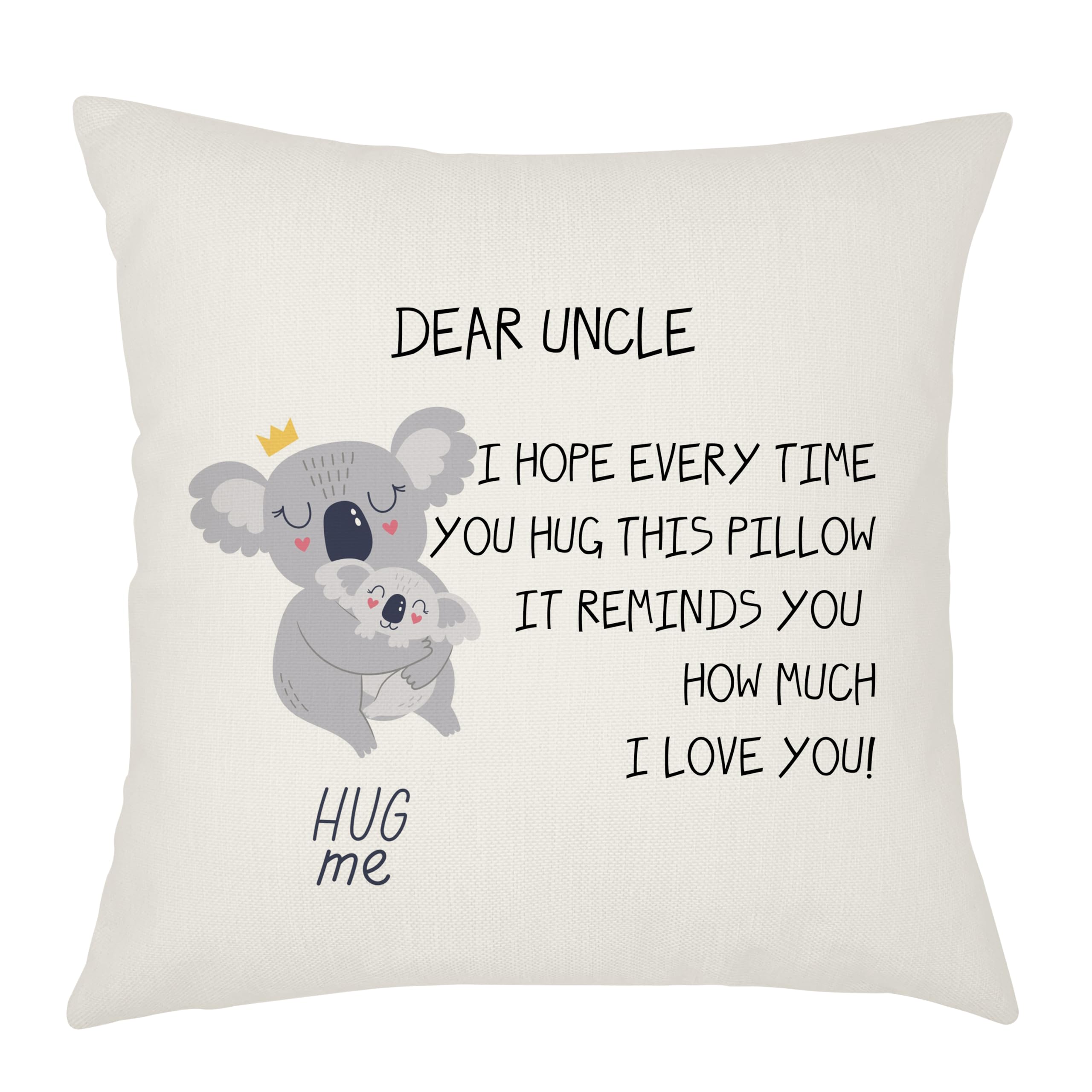 Weosan Uncle Gift Cushion Cover 45x45cm I Love You Reminder, 45 x 45 cm (Pack of 1)