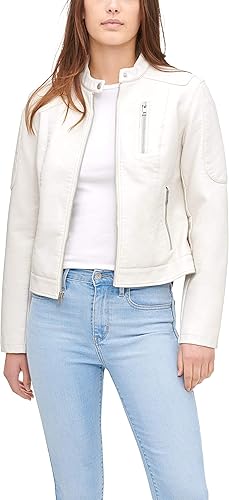 Vista 3 de Levi's Chaqueta de motocross Racer de piel sintética para mujer (estándar y plus)
