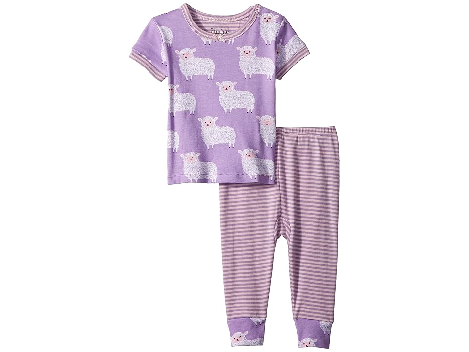 

Hatley Kids Counting Sheep Short Sleeve Mini Pajama Set (Infant) (Purple) Girl's Pajama Sets