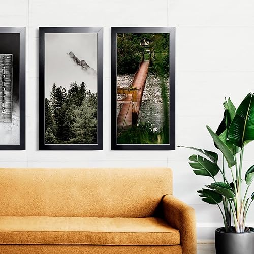 Vista 336 de LaVie Home - Portarretratos de 18 x 24 pulgadas, fotos de 16 x 20 pulgadas con paspartú, de 18 x 24 pulgadas sin paspartú, plexiglás pulido, Negro